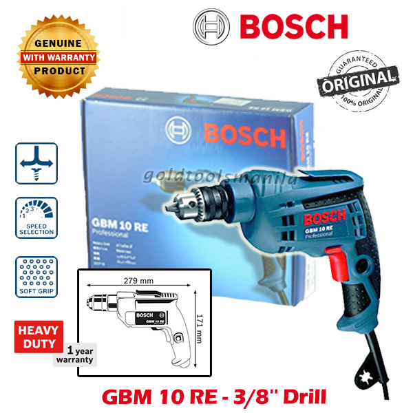 Taladro eléctrico 220v bosch gbm 10 re 600 w