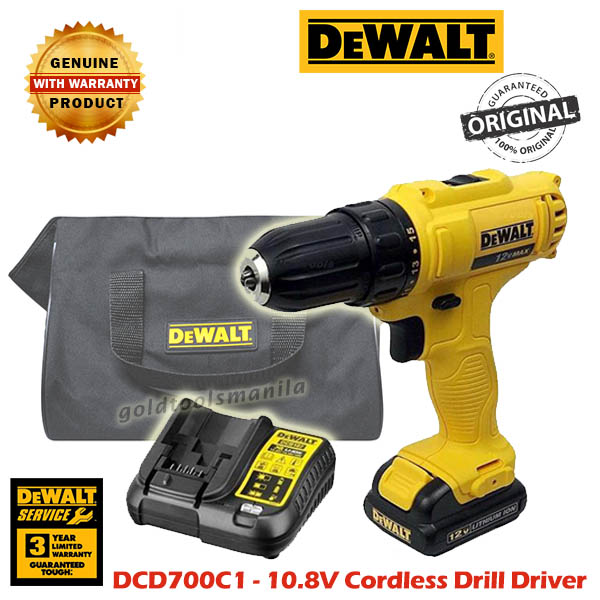 10.8V Cordless Battery Drill Driver w 