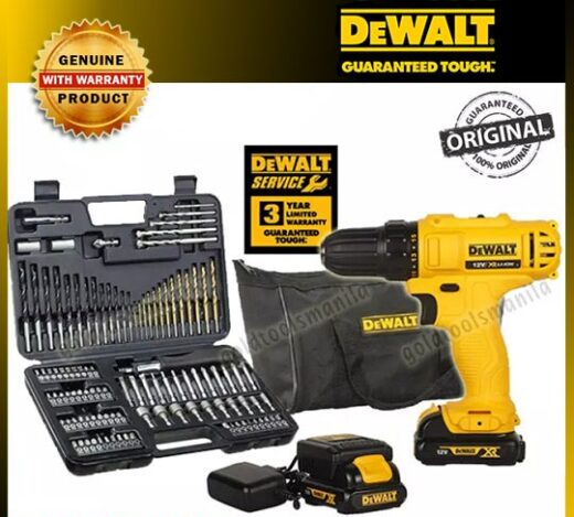 DeWALT DCD700S2A Cordless Drill Driver 12V with 109pcs Drill Bit Kit Set