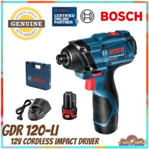 BOSCH GDR 120-Li Cordless Impact Driver Professional 12V Li-ion Battery Kit Set