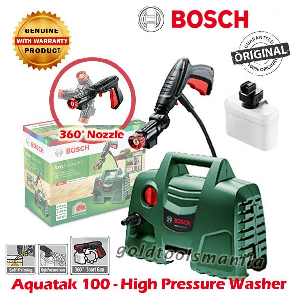 Bosch Easy Aqt 100 Aquatak High Pressure Washer 1200 W 100 Bars