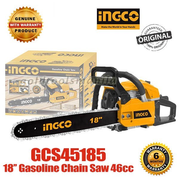 INGCO GCS45185 18'' Gasoline Chain Saw - 46cc