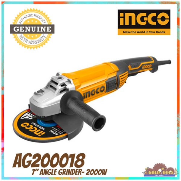 INGCO AG11003857 – 4” Angle Grinder - Power : 1,010W - Warranty : 6 Months