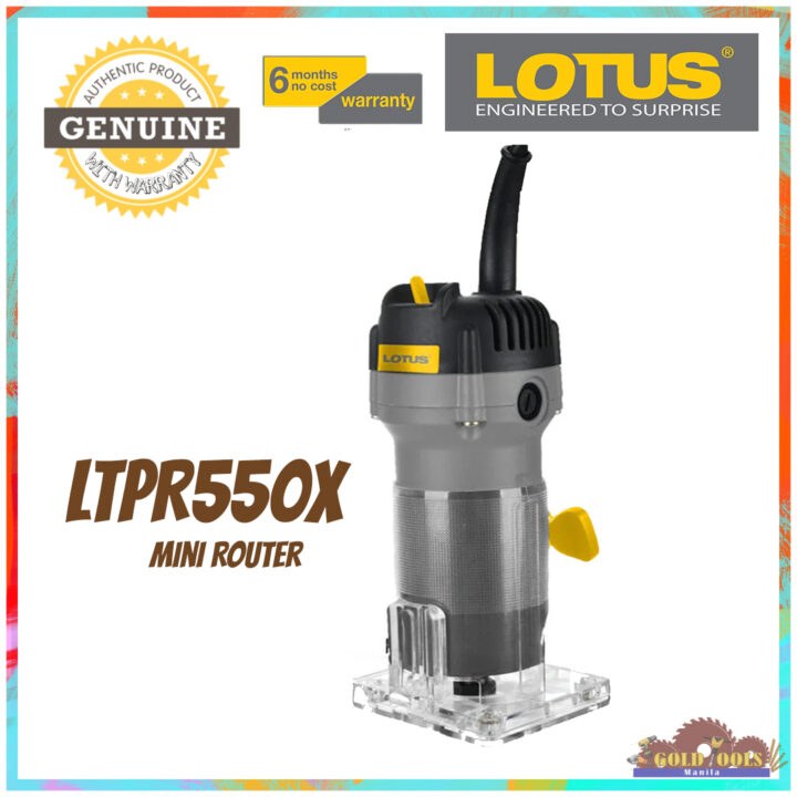 Mini Router Trimer LOTUS LTPR550X Trimmer / Mini Router (¼ inch) (550W) with Accessories ...