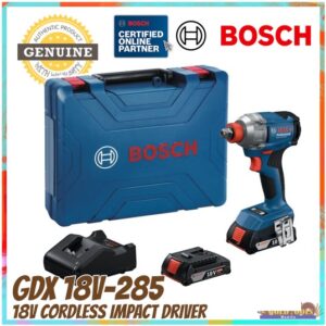 BOSCH GDX 18V-285 Professional Brushless Cordless Dual Impact Driver / Impact Wrench 18V (Kit Set)