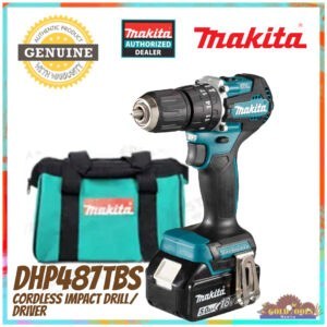 MAKITA DHP487TBS Cordless Brushless Hammer Driver Drill 13mm (1/2″) 40 N·m (350 in.lbs.) 18V LXT® Li-Ion