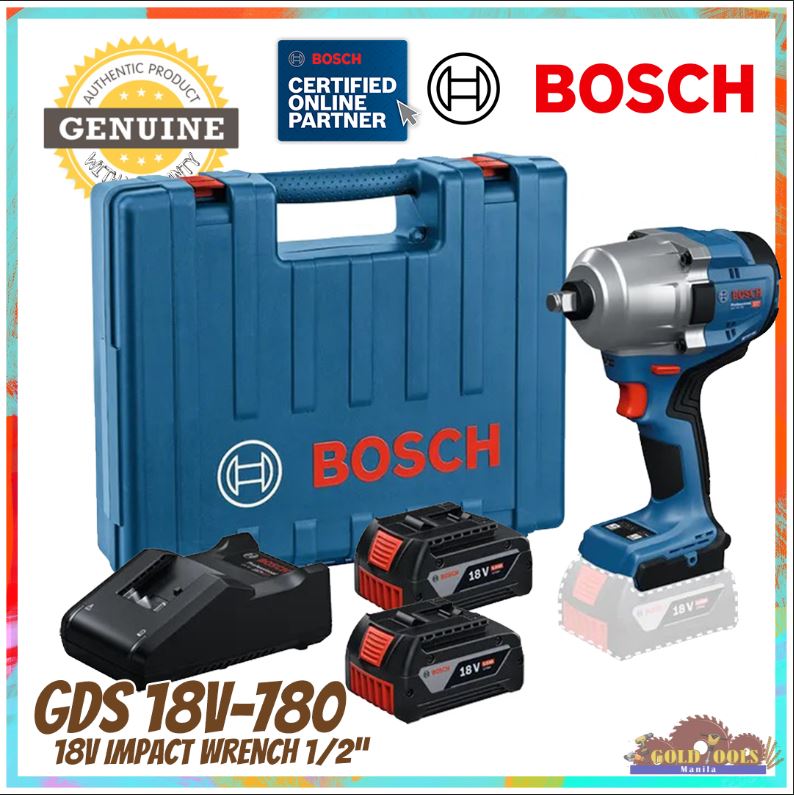 BOSCH GDS 18V-780 Professional Cordless Brushless Impact Wrench 18V (max torque 780Nm) Kit Set