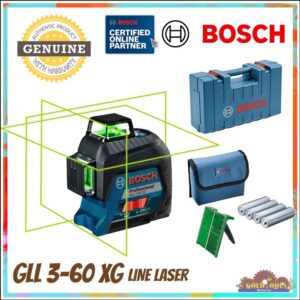 BOSCH GLL 3-60 XG Line Laser Level (Green Laser) [3x 360⁰ Lines] (60 meters)