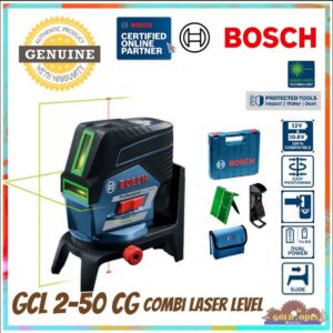 BOSCH GCL 2-50 CG Cross Line Laser Level with Plumb Points (50 meters)