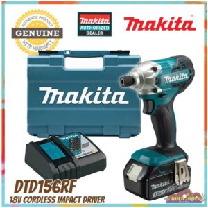 MAKITA DTD156RF Cordless Impact Driver 18V LXT 6.35mm (1/4″) 155 Nm Kit Set